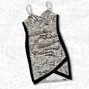 Almost Famous Asymmetrical Leopard Print Dress